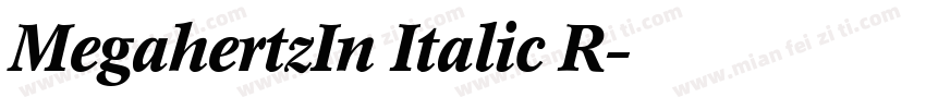MegahertzIn Italic R字体转换
